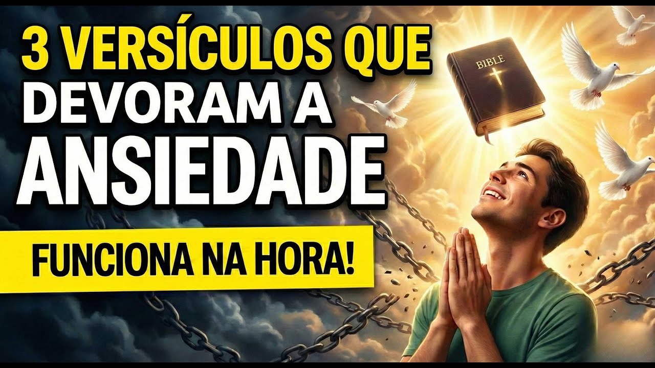 3 Versículos que DEVORAM a Ansiedade (Funciona na Hora)