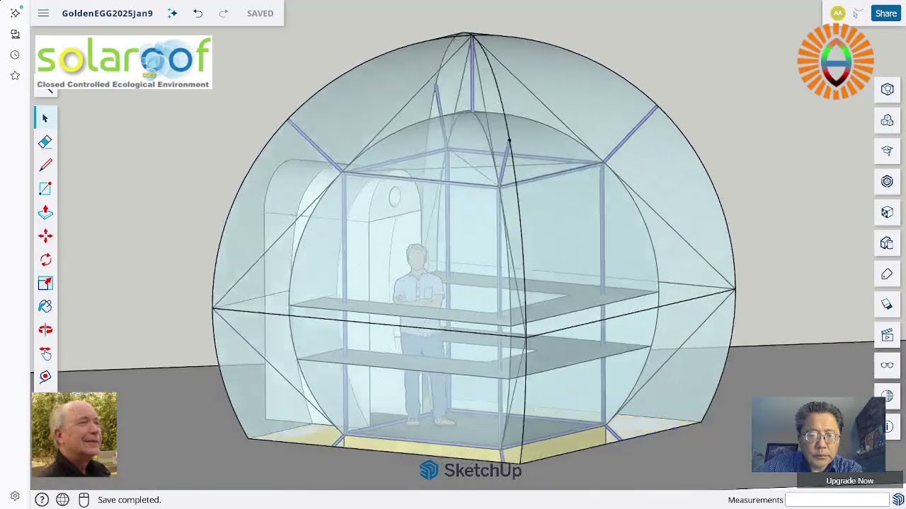 LifePOD 2.0: a full assembly of multiple structures, with both upright and its mirror inversion