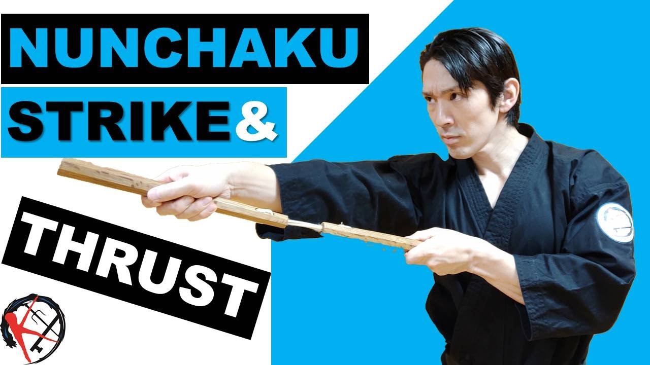 How to STRIKE & THRUST with NUNCHAKU (Ryukyu, Okinawan Kobudo)