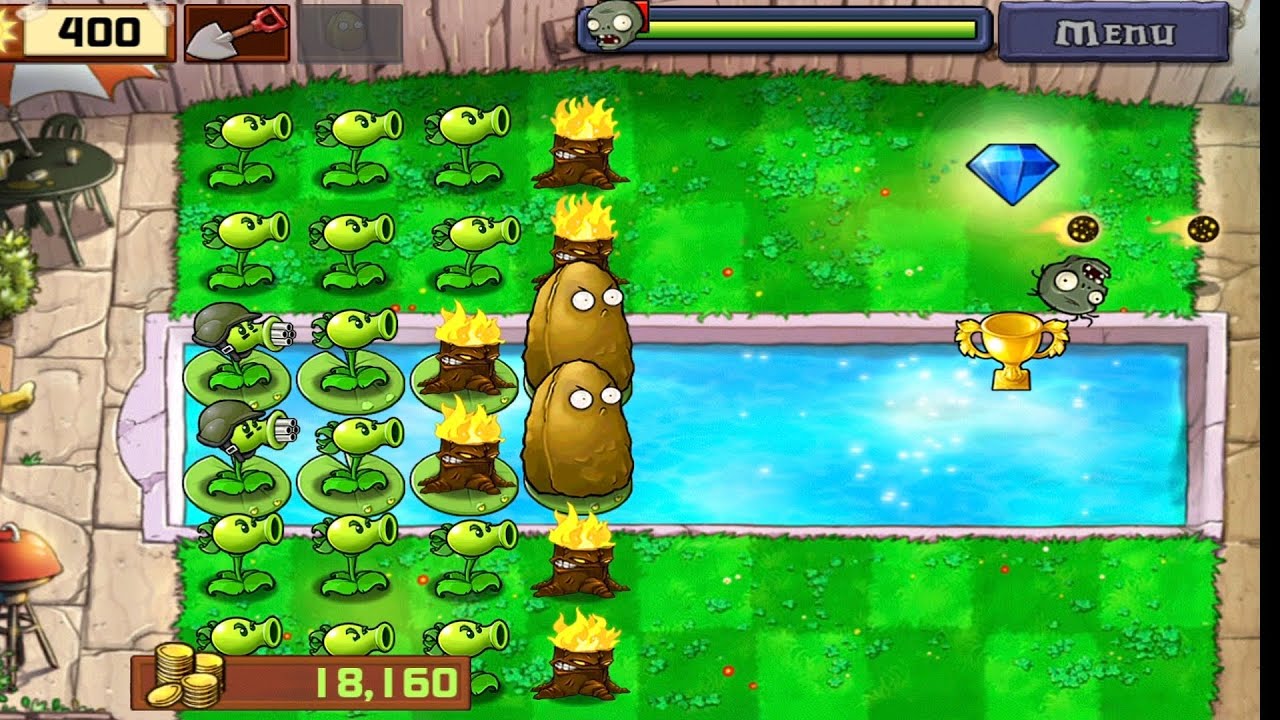 Plants VS Zombies - Last Stand: Pool (Complete Gameplay And Walkthrough)