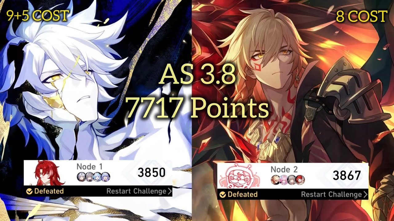 New Apocalyptic Shadow 7717 Points | E2S1 Phainon and E1S0 Mydei | HSR 3.8