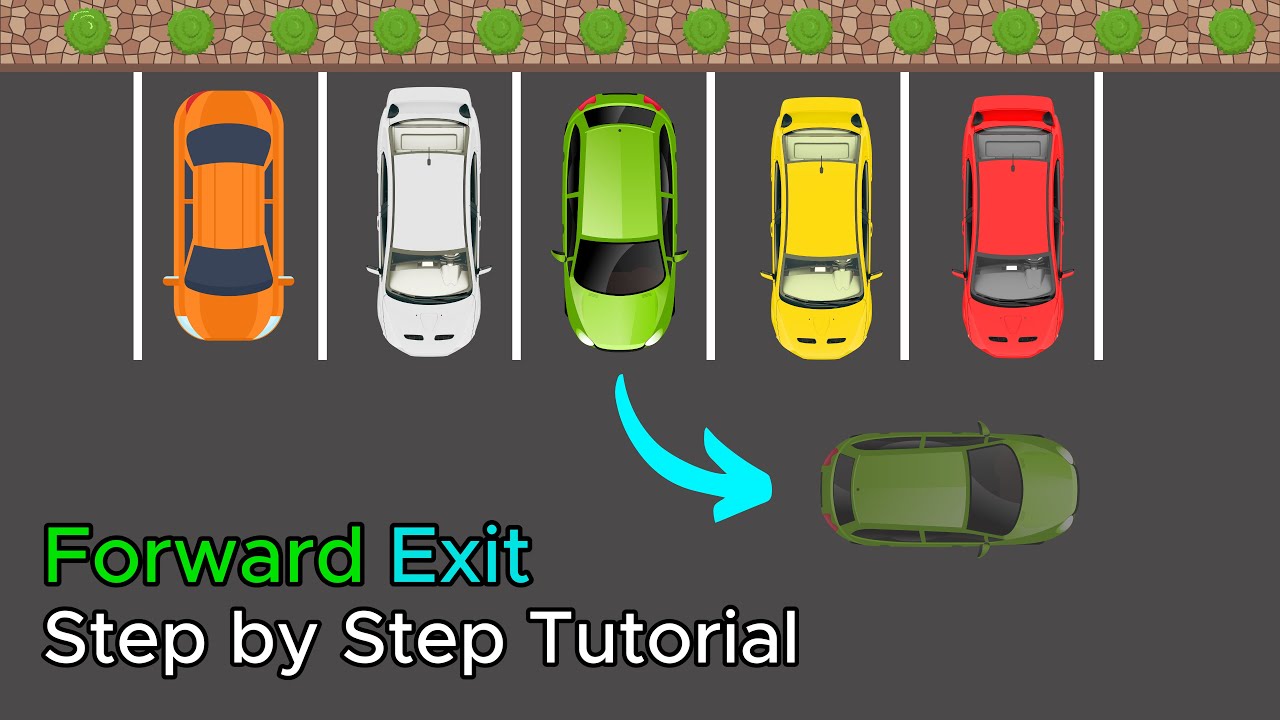 How to Exit a Parking Bay in Forward Direction - Step by Step Tutorial