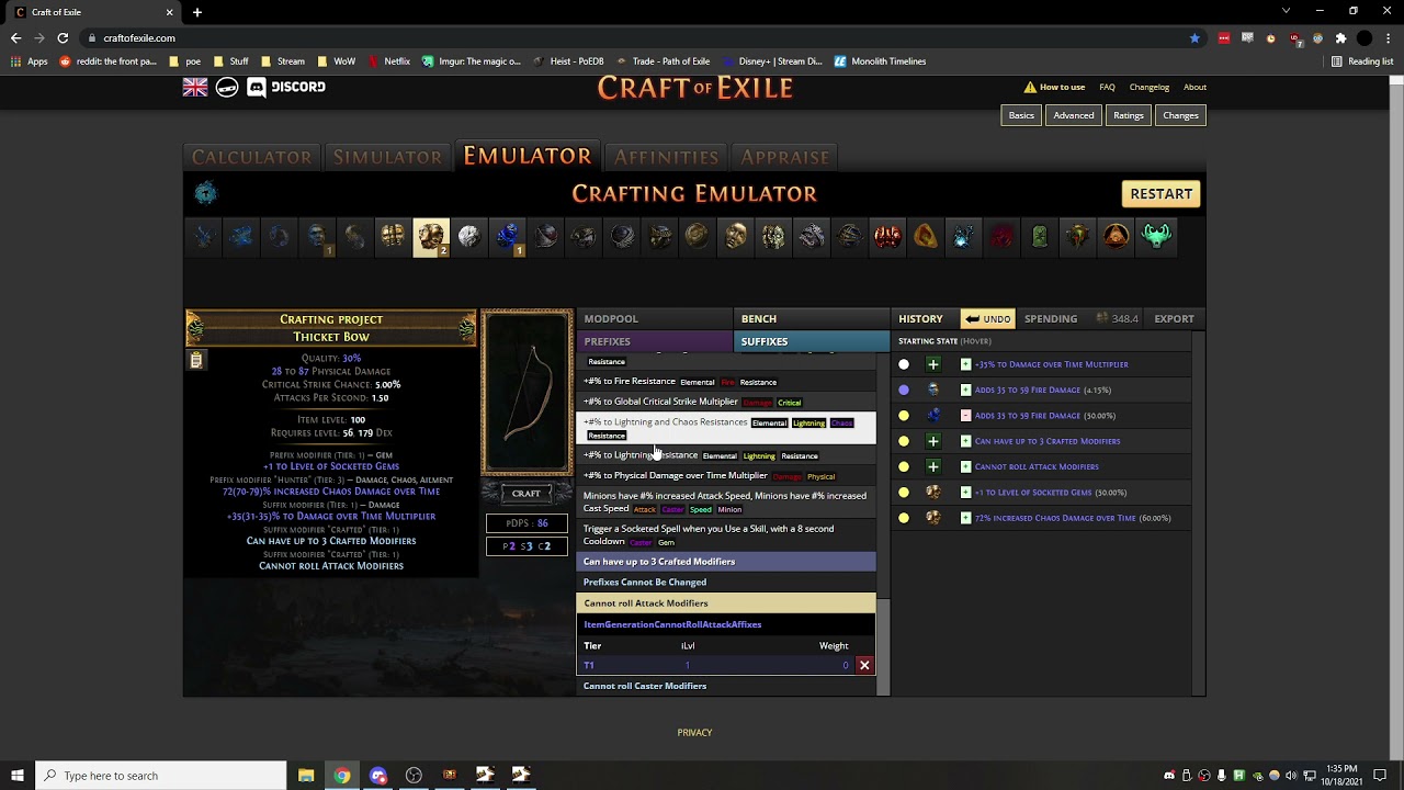 [POE CLIPS] HOW TO CRAFT TR BOW | LIGHTEE7