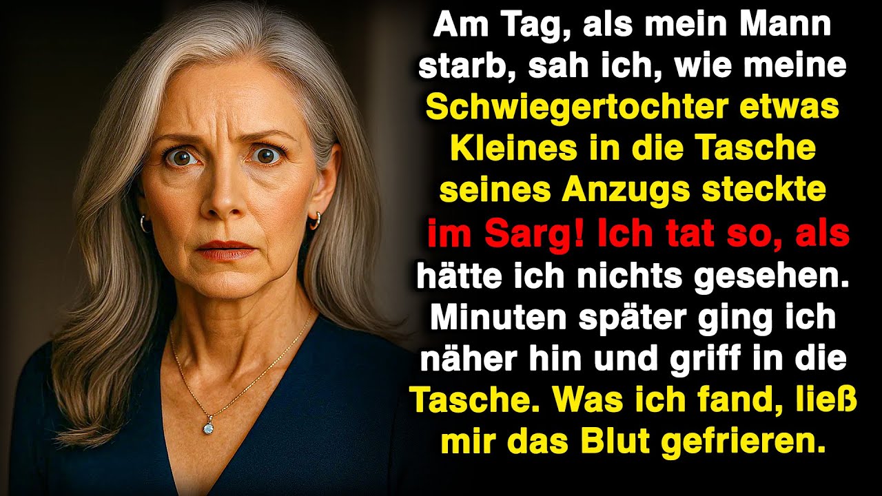 Meine Schwiegertochter steckte bei der Beerdigung heimlich etwas in den Anzug meines Mannes.