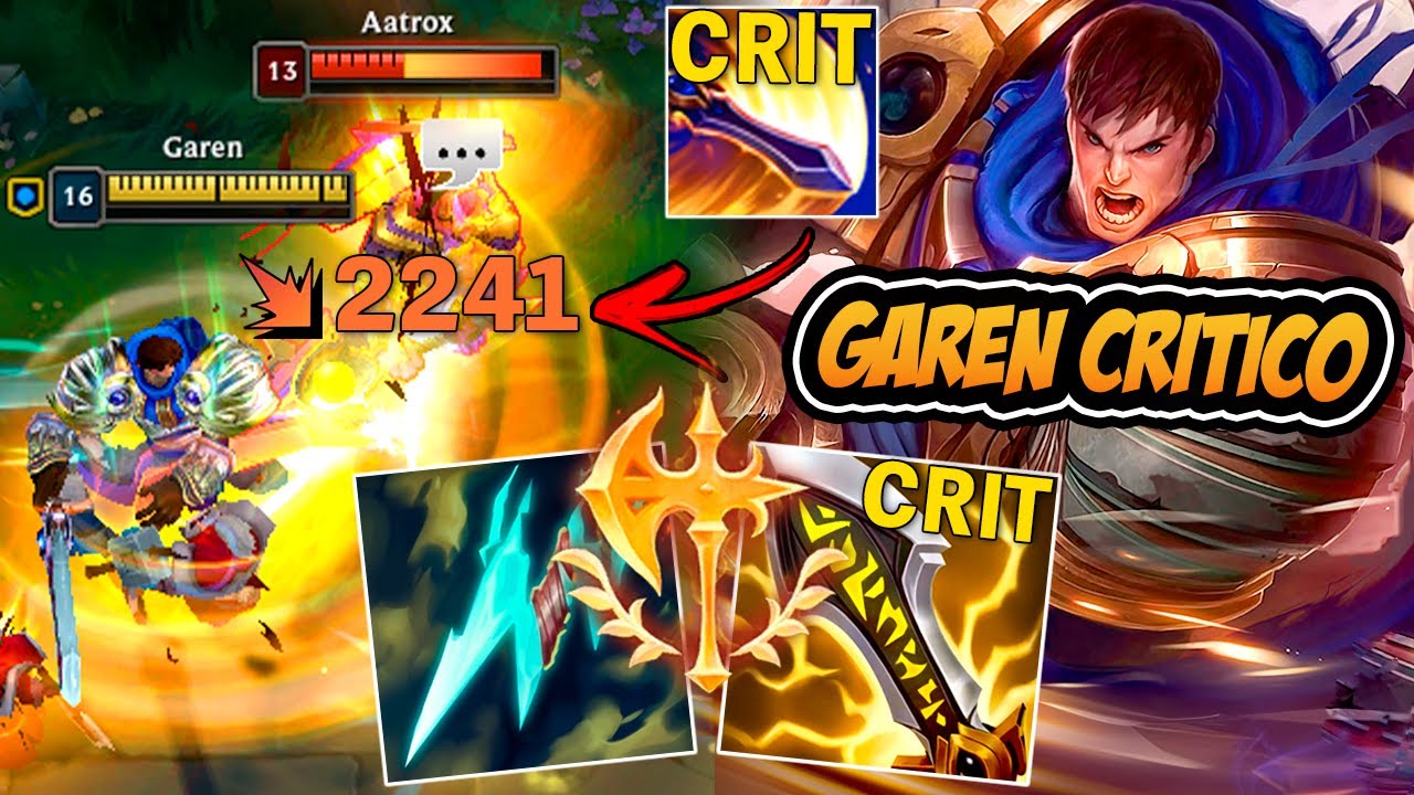 GAREN FULL CRÍTICO DE STATIKK DÁ MUITO DANO *build absurda* - LEAGUE OF LEGENDS