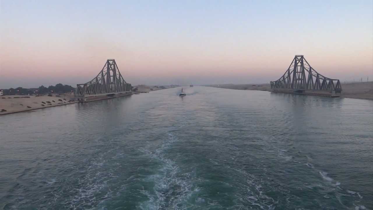 Suez Canal, Egypt - Southbound passage through the Suez Canal HD (2013)