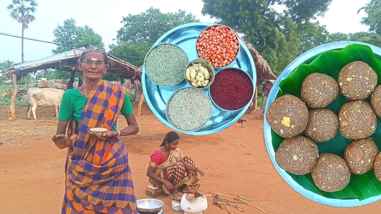 கட்டாயம் இப்படி செஞ்சு குடுங்க l #kambu laddu l #ragi laddu l #verkadalai laddu l #village samayal