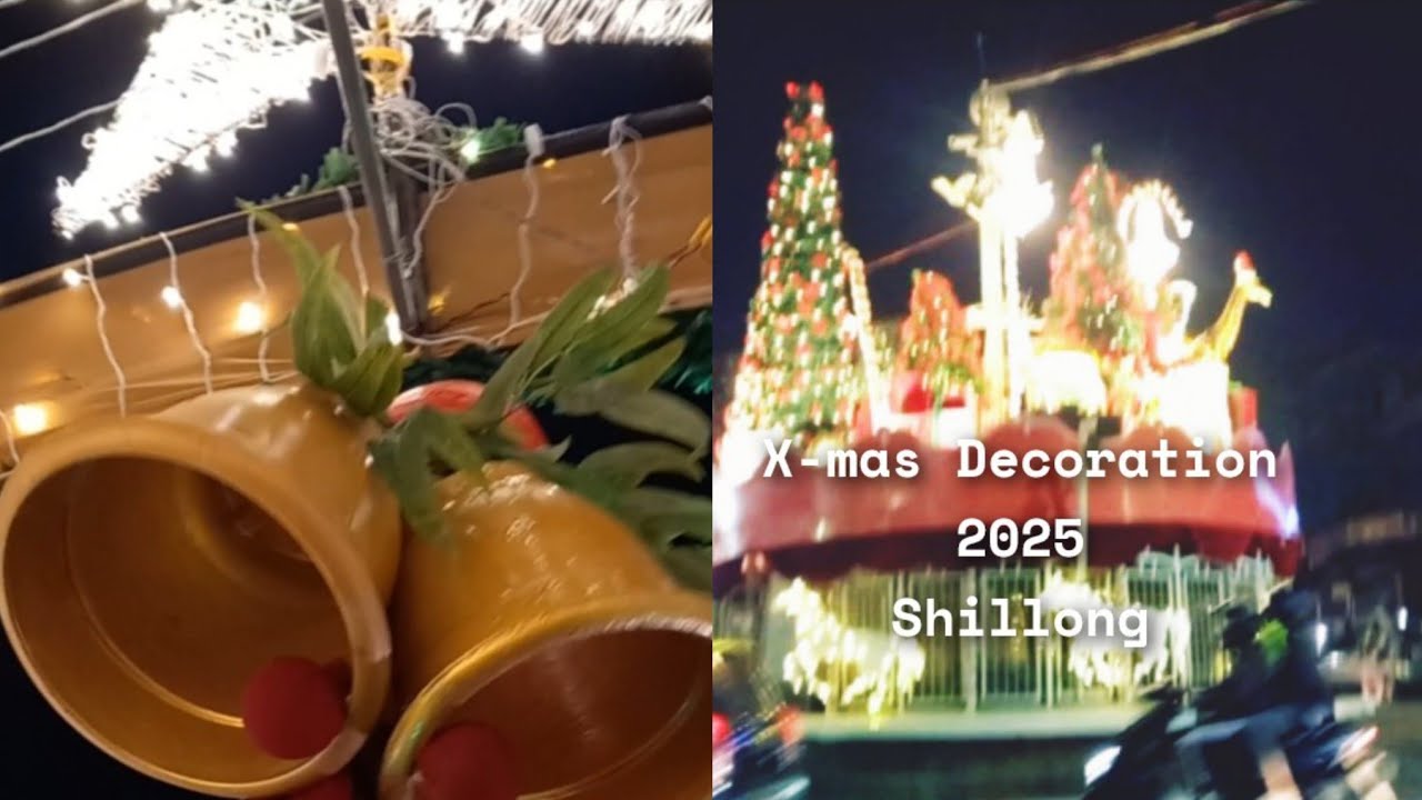 Shillong maintown nightlife before Christmas