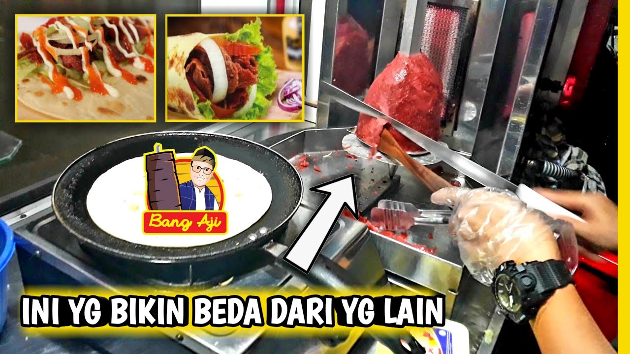 LIHAT LANGSUNG CARA PEMBUATAN KEBAB BANG AJI YANG SELALU LARIS | ARABIAN KEBAB| KEBAB BANG AJI