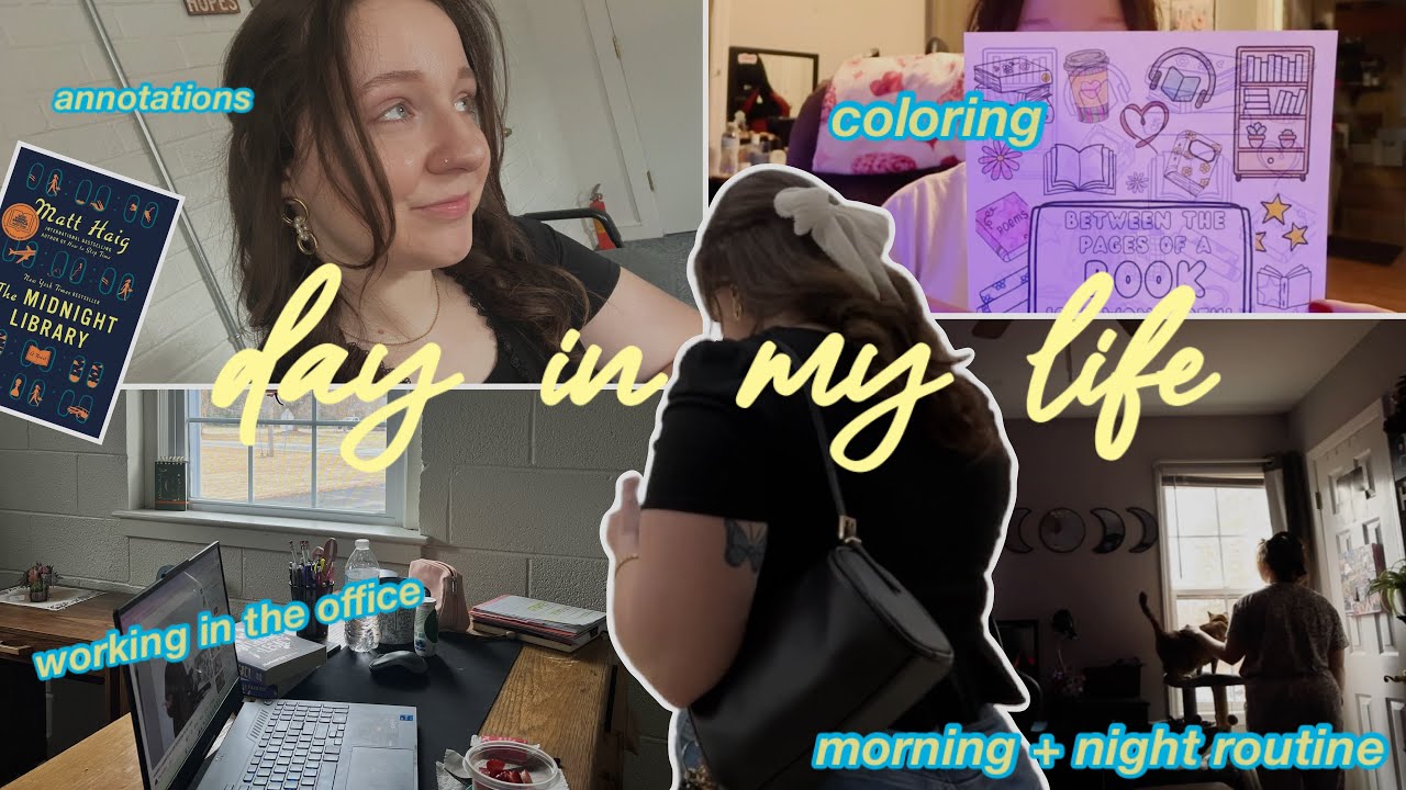 Spend the day with me✨💛💐🍓 | morning + night routine, book annotations & office life *vlog*