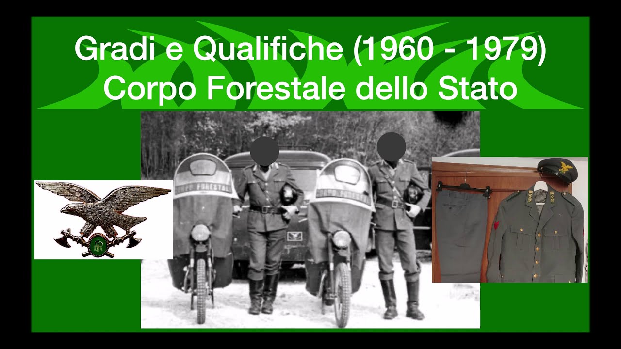 Gradi e Qualifiche Corpo Forestale dello Stato (1960-1979)