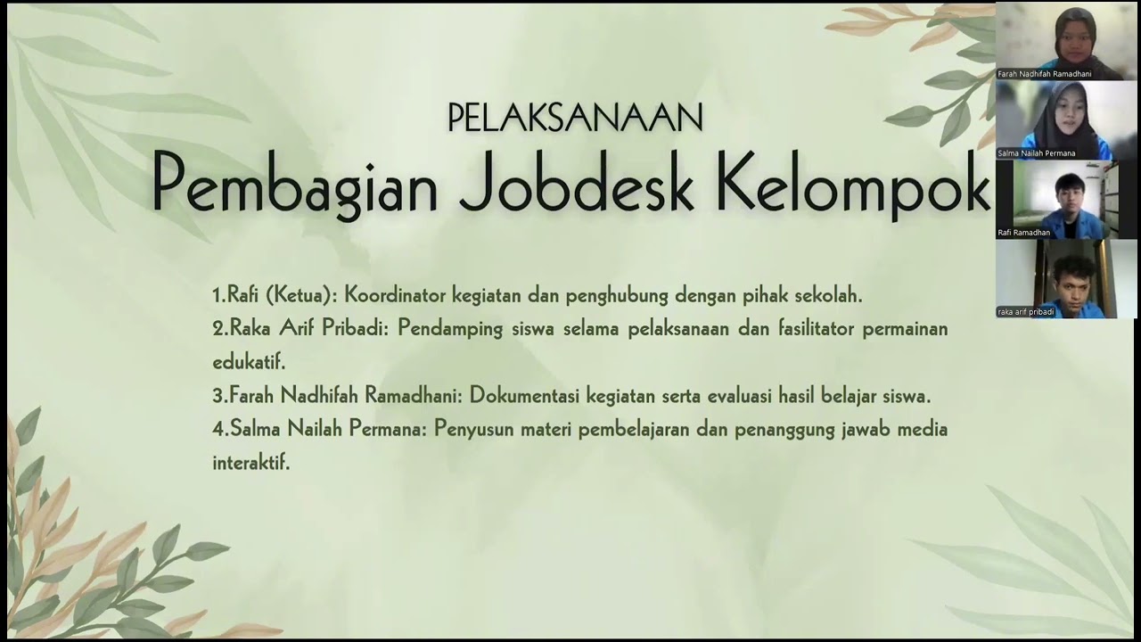 Presentasi Pengabdian kepada Masyarakat di SDIT Bina Insani - Kel 4 kelas 19.1A.15 