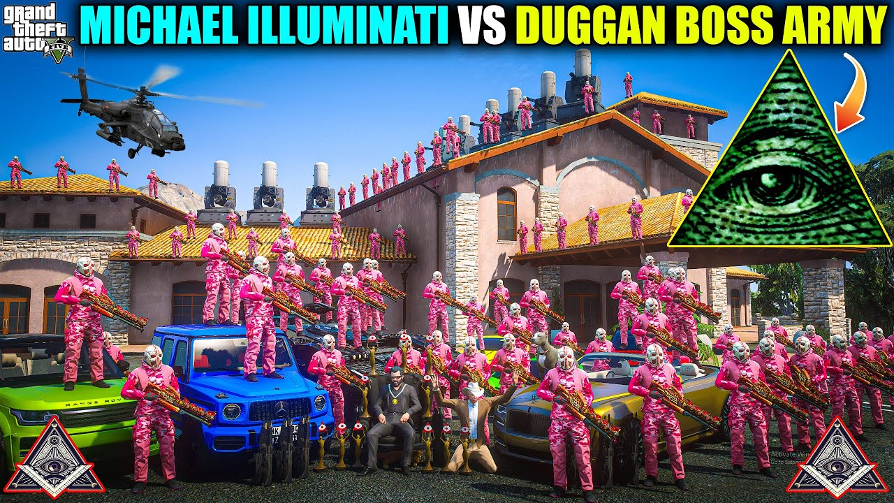 🔺GTA 5 : MICHAEL THE INDIAN MAFIA ILLUMINATI VS DUGGAN BOSS ARMY FIGHT  UNDERWATER MAFIA 🔥