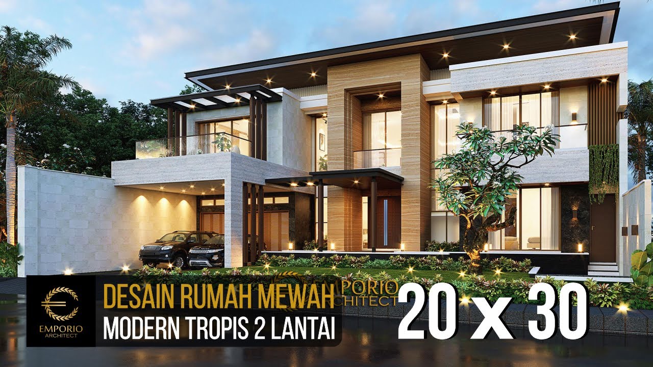 Ingin memiliki rumah modern yang mewah namun tetap bernuansa tropis?