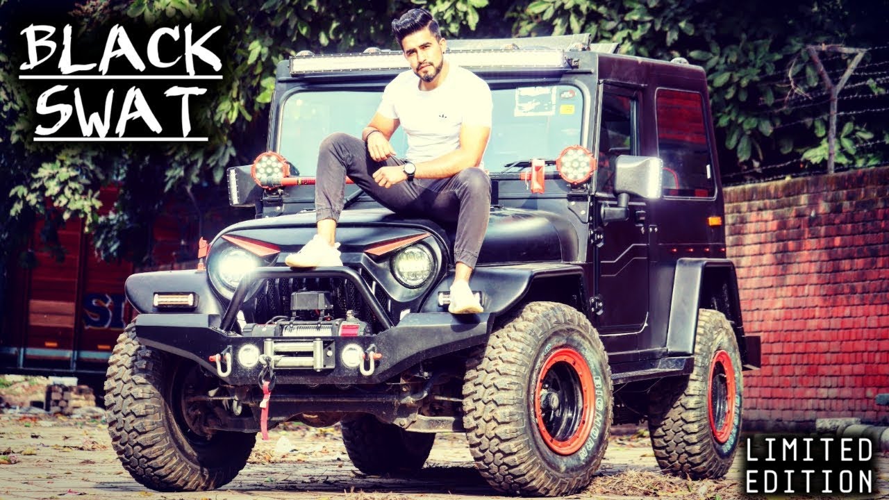 Best Ever Custom Thar in India | Luxury Interior| Custom Roof | Matte Black Paint| Lifted Thar