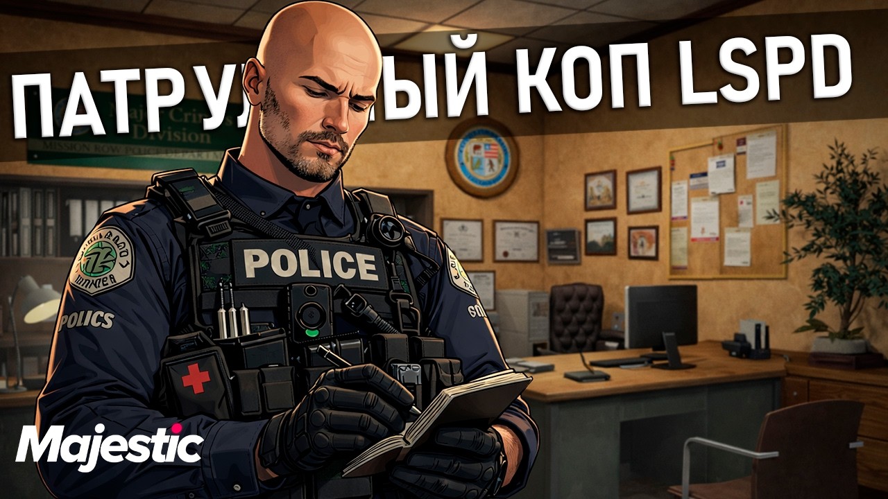 🔴ПАТРУЛЬНЫЙ КОП LSPD ДЕНЬ 6 | MAJESTIC RP👑