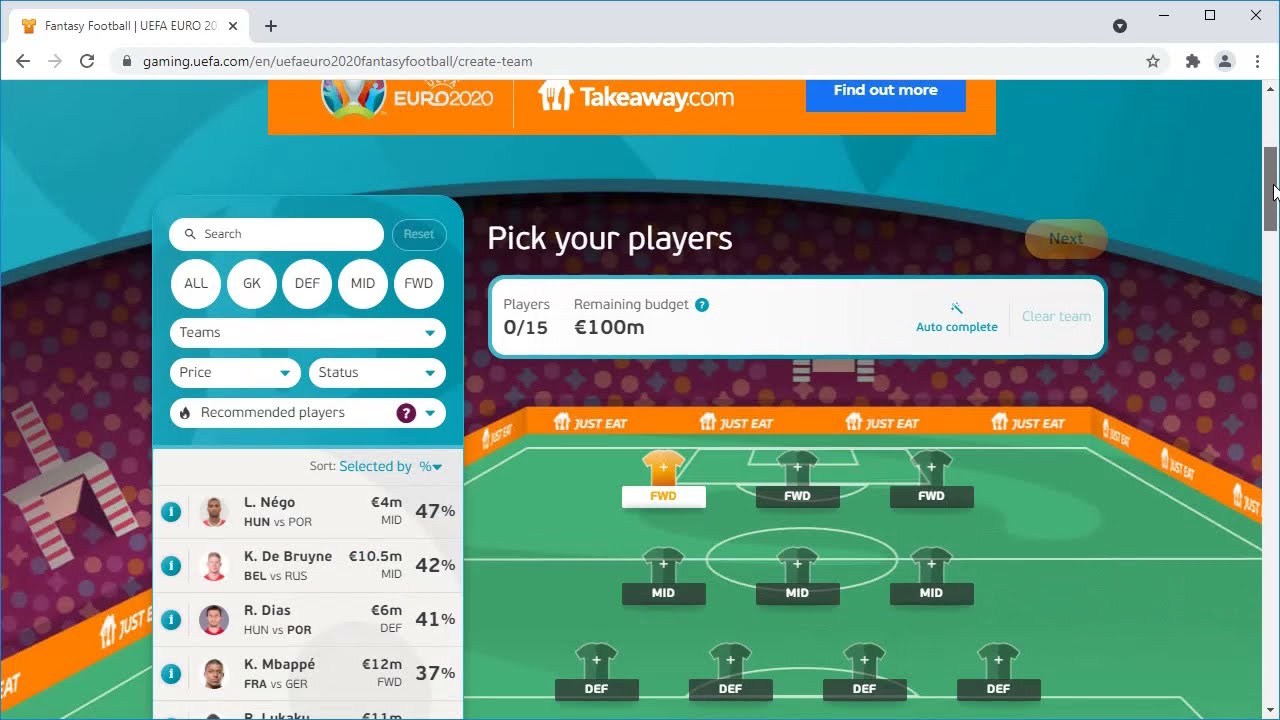 How To Play Euro 2020 Fantasy Football - A Beginners Guide