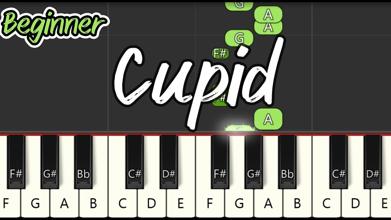 Cupid - Fifty Fifty (Easy Piano Tutorial)  | Sheet Music + MIDI file