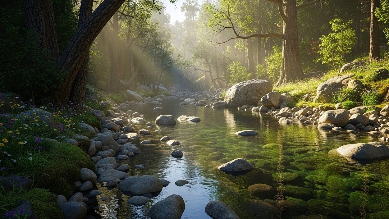 Serene Flowing River 🌿 Gentle Natural Ambience for Sleep, Focus, and Relaxation 