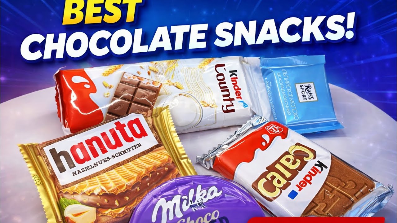 Ultimate Chocolate Snacks ASMR 🍫 | Crunchy & Sweet Sounds Kinder, Milka, Hanuta Taste Test
