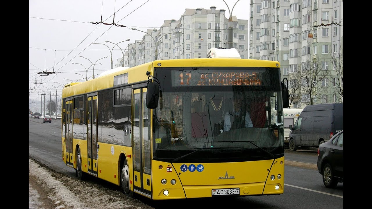 Автобус Минска МАЗ-203,гос.№ АС 3033-7, марш.36 (20.03.2019)