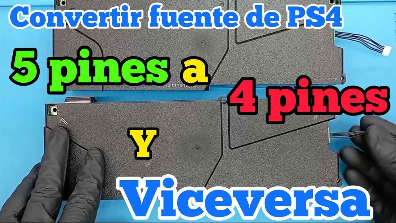 Fácil 👉Cómo usar Fuente de PS4 - 1001A de 5 pines en una PS4 - 1115A de 4 pines y viceversa.