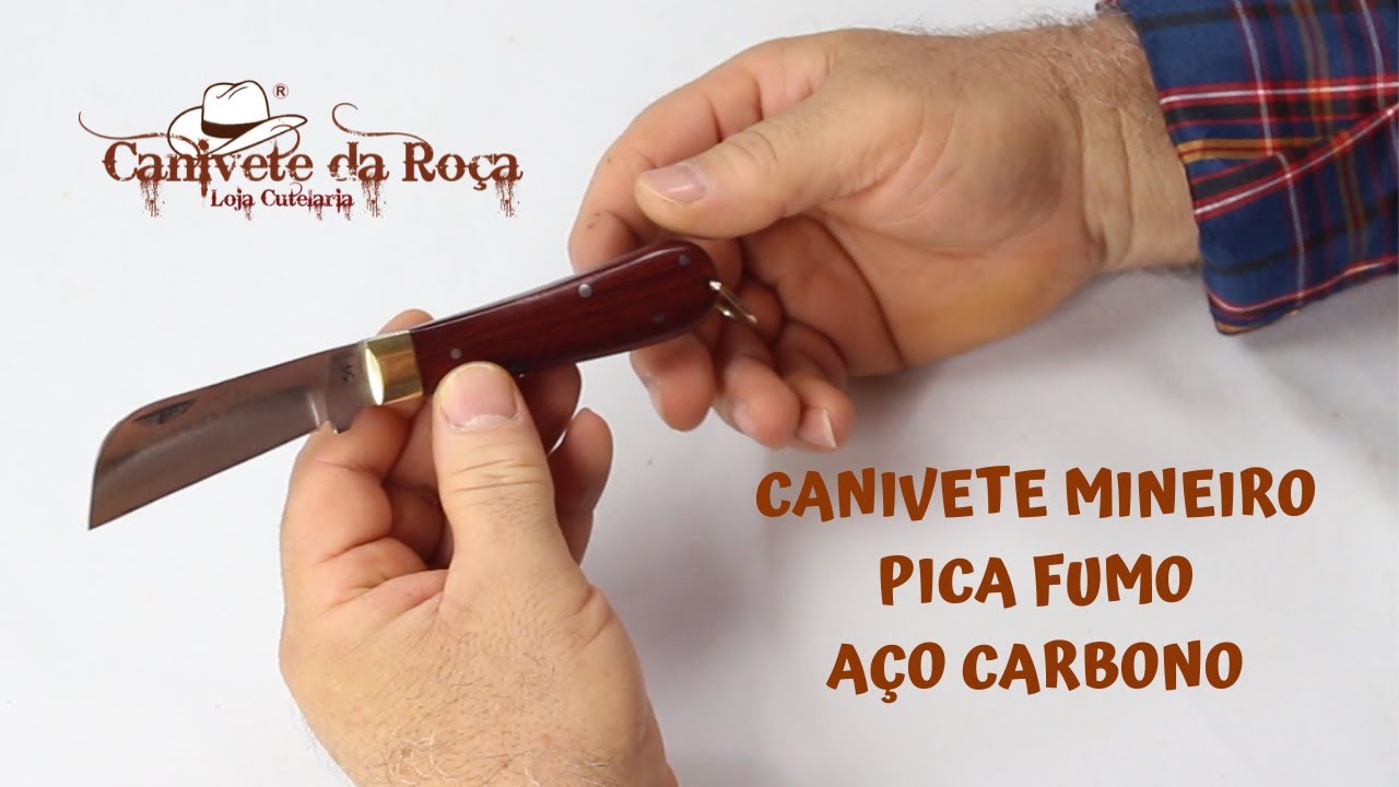 CANIVETE MINEIRO PICA FUMO A&Ccedil;O CARBONO