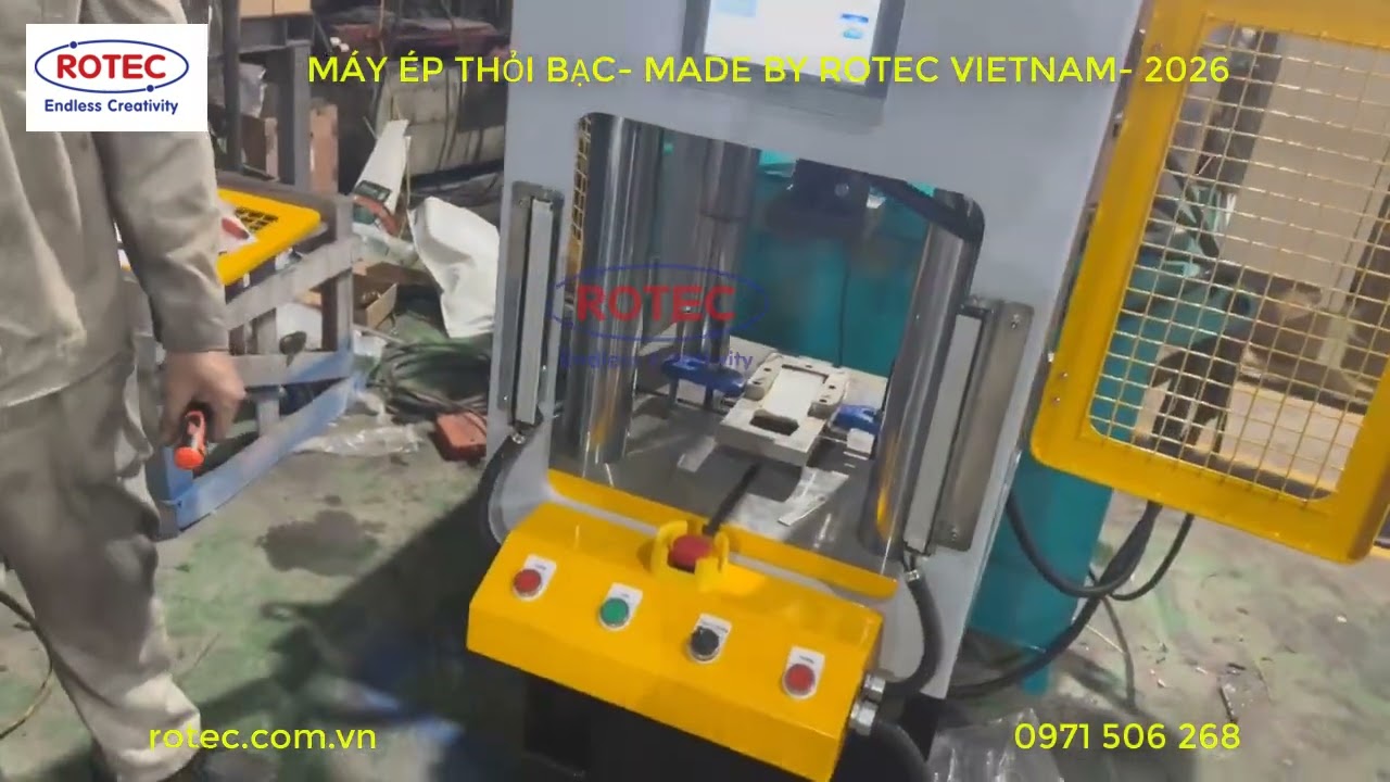 MÁY ÉP THỎI BẠC CÔNG SUẤT LỚN | MADE BY ROTEC VIETNAM #rotecvietnam #hydraulicpress #virals