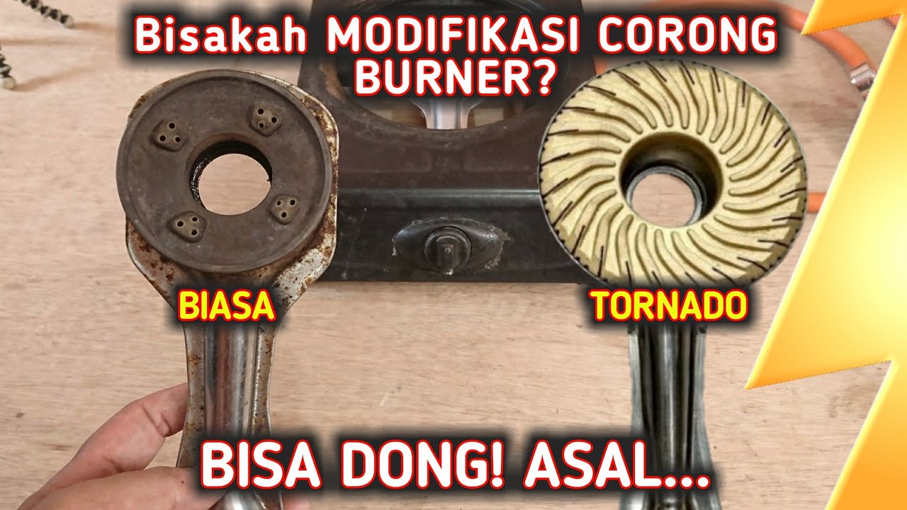 Modifikasi Burner Kompor Gas | Ganti Corong Kompor Gas Merk Lain