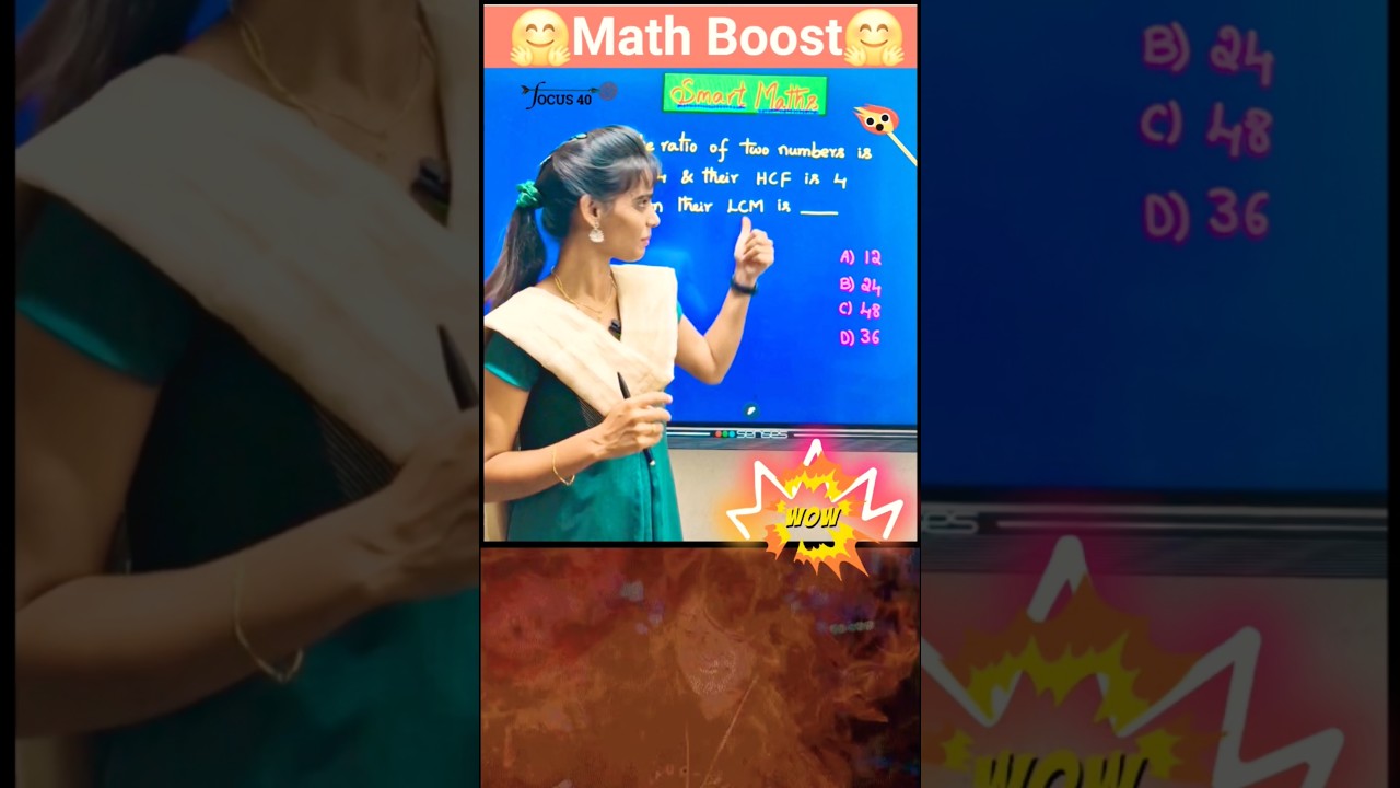 Smart Maths Trick | LCM & HCF Problem Solved in Seconds | Math Boost 🔥 #youtube #yt