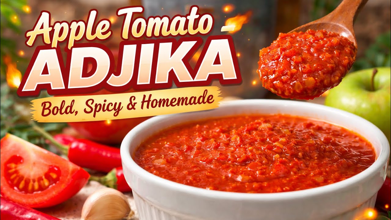 Hot Apple & Tomato Adjika | Homemade Winter Sauce #cooking #food #cooking 