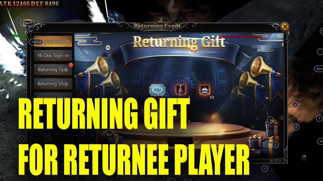 RETURNING GIFT FOR COMEBACK PLAYER - MU MONARCH SEA