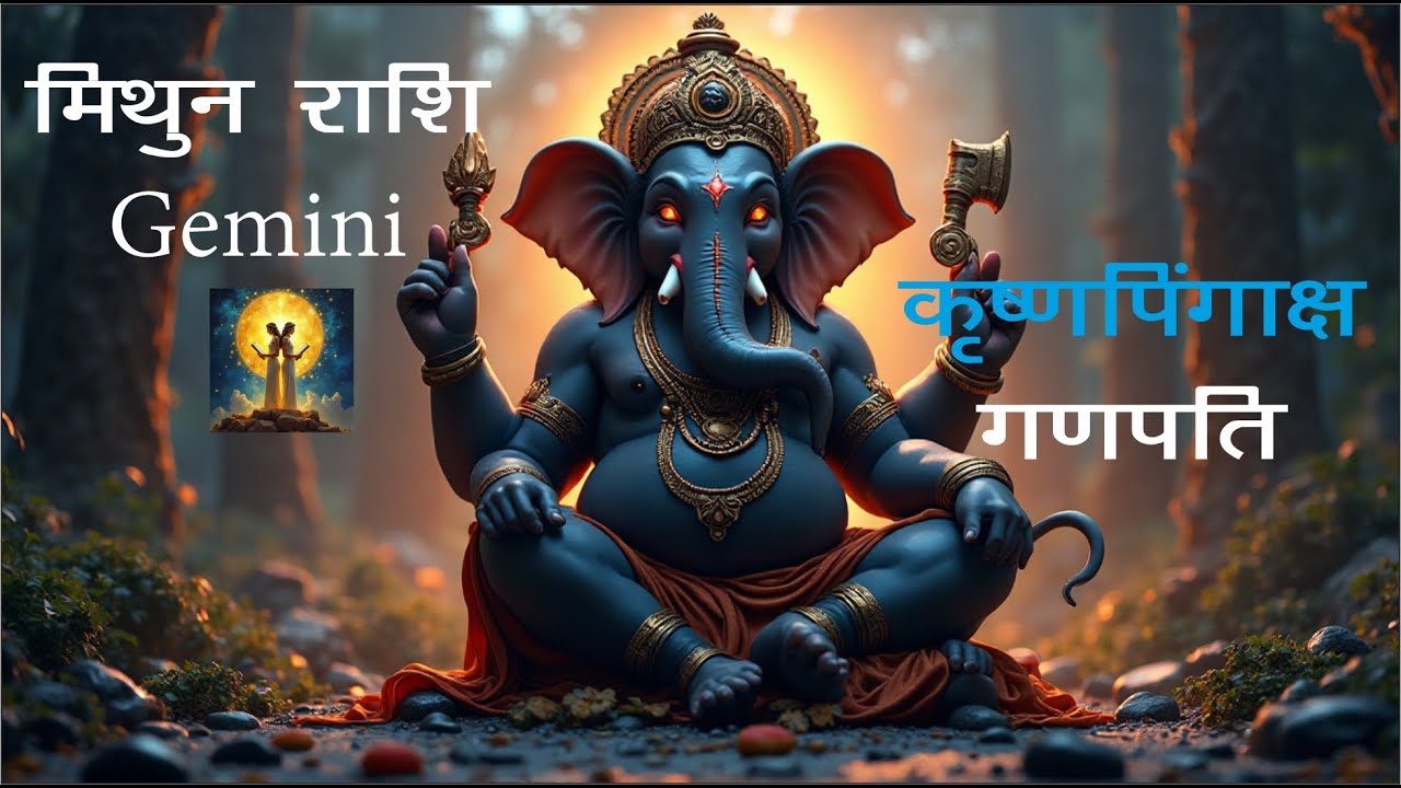 3 मिथुन राशि के अधिष्ठाता कृष्णपिङ्गाक्ष गणपति|Gemini Rashi Ganesh|कथा, स्वरूप और उपासना | 3 Mithun