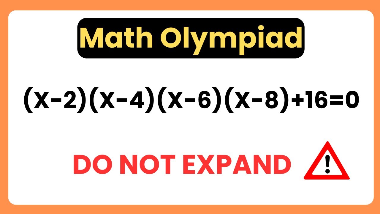 A nice Algebra Math Olympiad Question| Math Problem solving | Solve for x=??