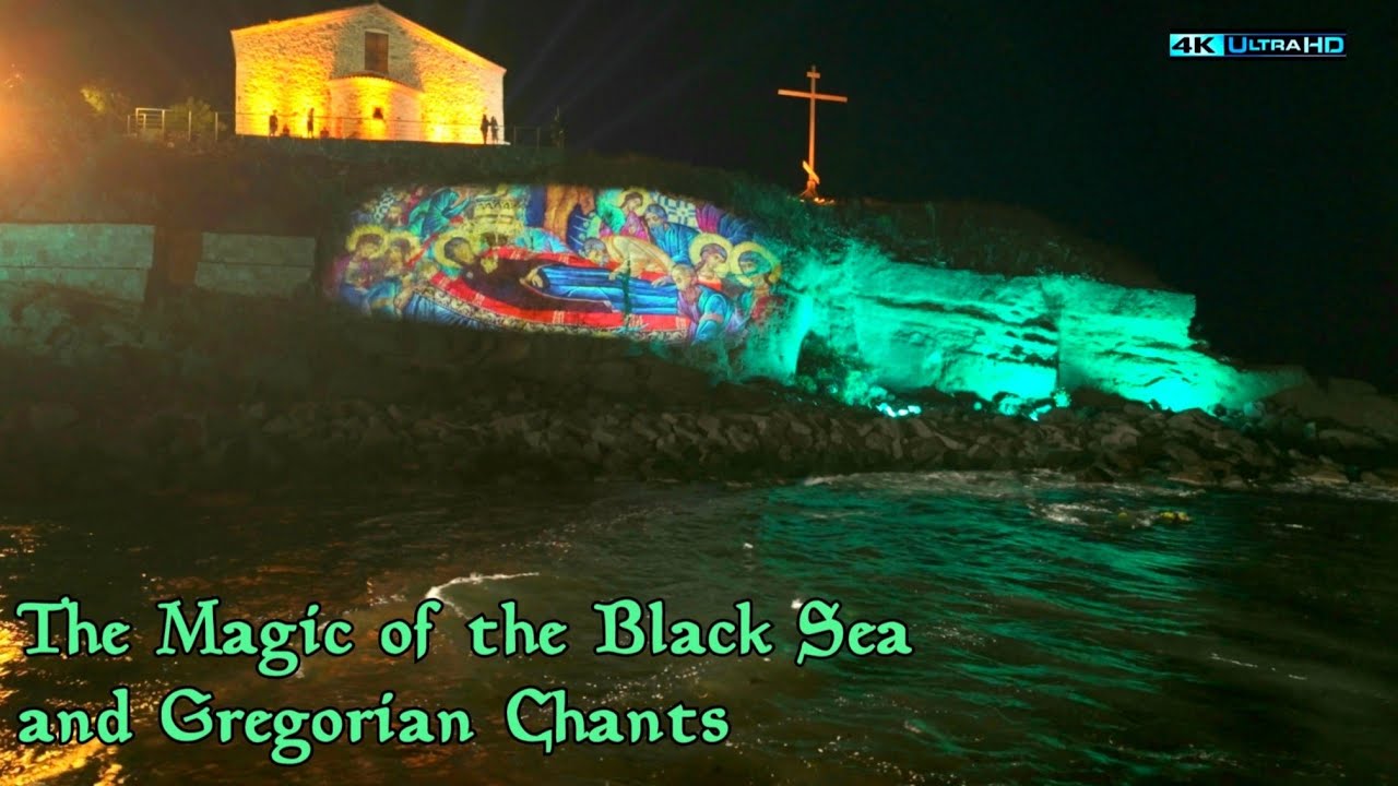 Deep relief with Magical Gregorian chants on the shore of the Black Sea - 4K