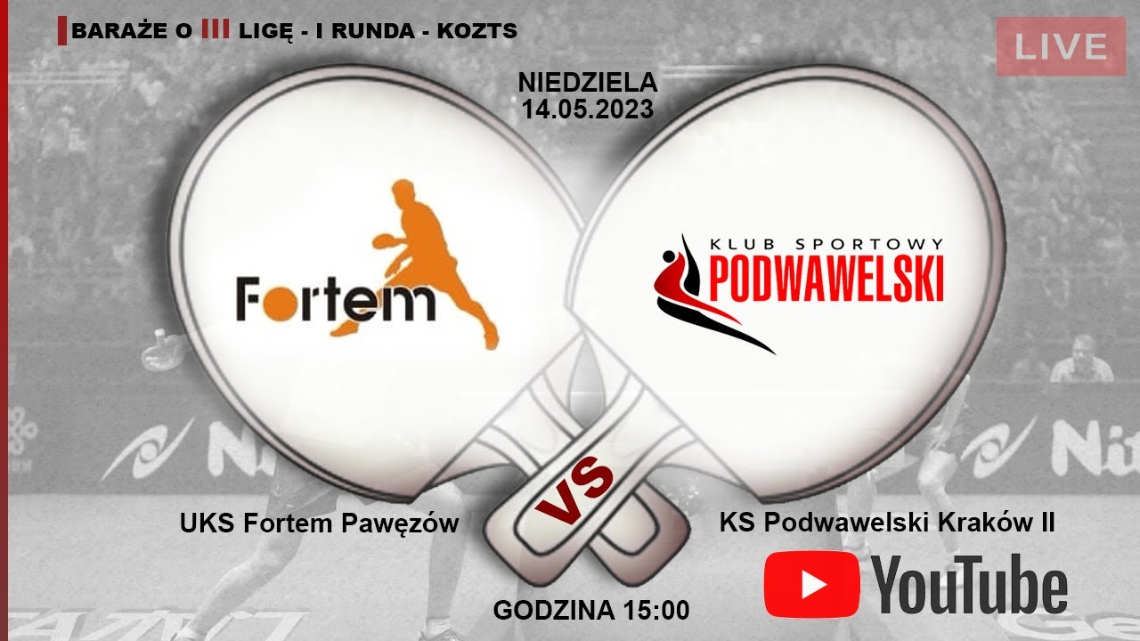 BARAŻE O 3 LIGĘ - RUNDA 1 -  UKS Fortem Pawęzów VS KS Podwawelski Kraków II