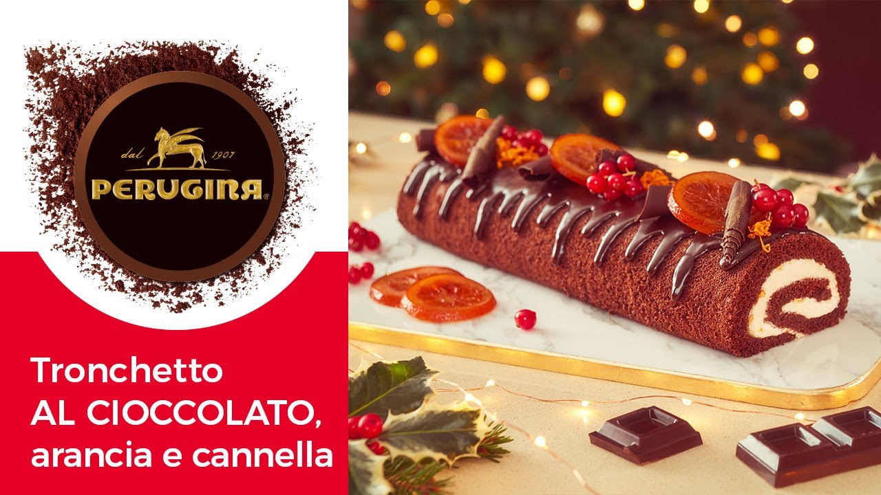 Tronchetto al cioccolato, arancia e cannella