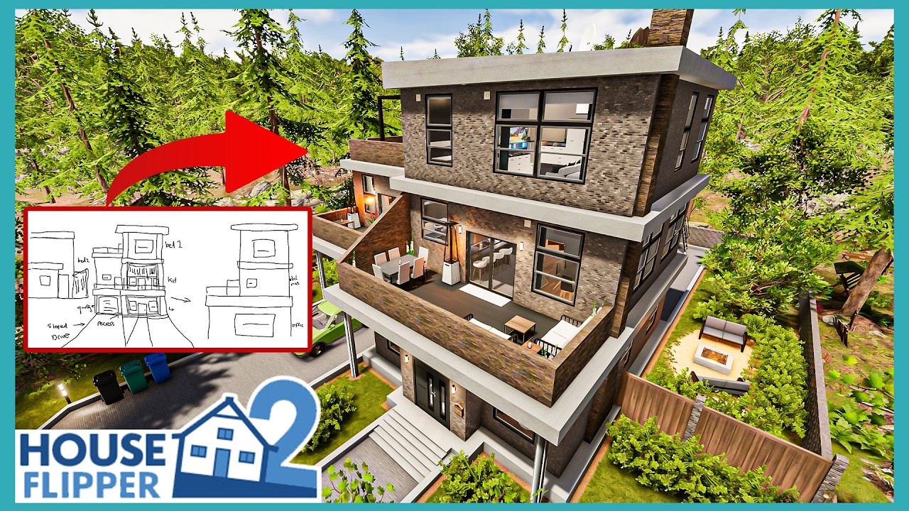 House Flipper 2 | From Drawing To Reality! | Four Storey Home With A Secret! | Build And Tour!
