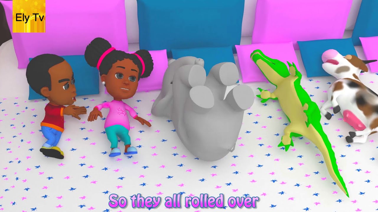 Ten in the bed nursery rhyme song, 10 in the bed and the little one said roll over