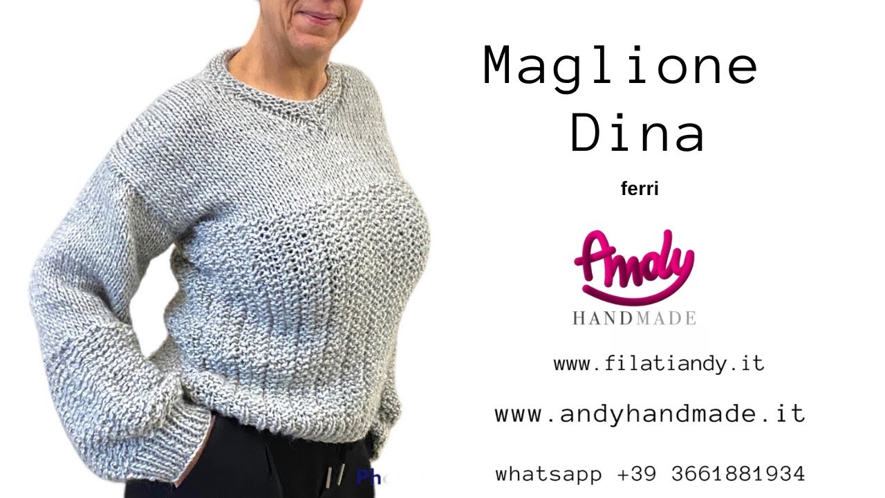 Tutorial Maglione ai ferri  easy knitting by dina