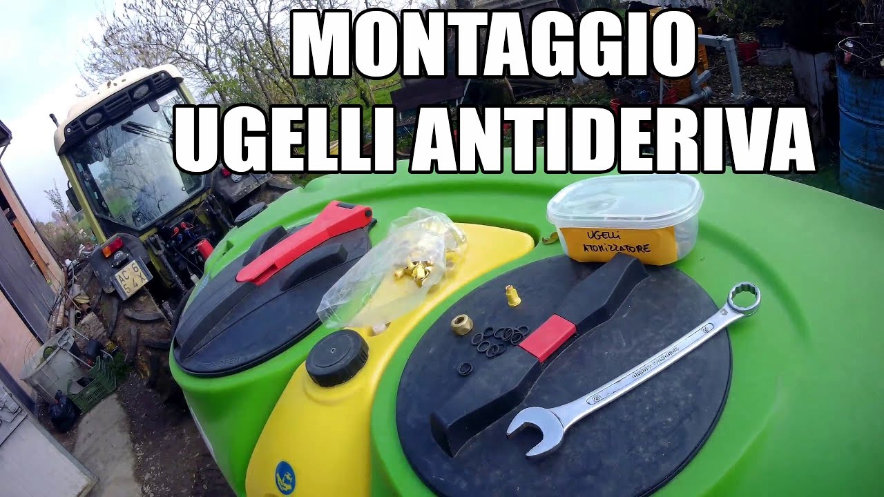 Montaggio ugelli antideriva sul nuovo atomizzatore