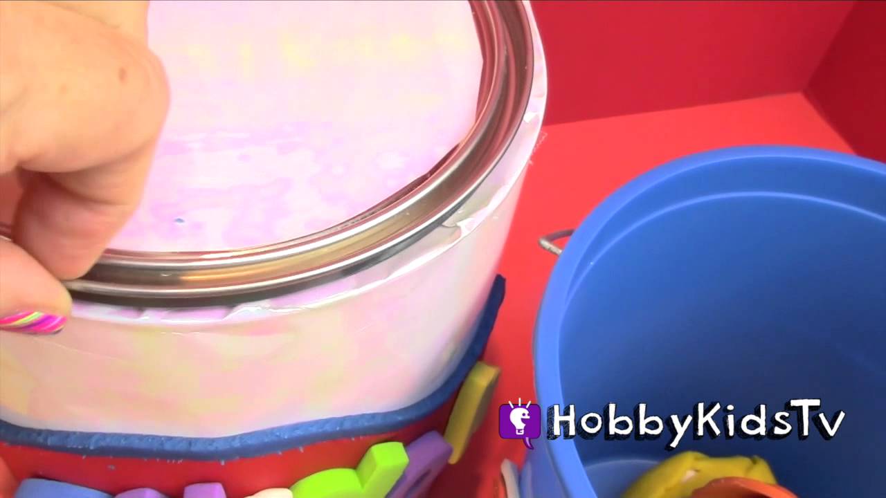 Huge Giant Play-Doh Cans! Hidden Treasure + Surprise Eggs HobbyKidsTV
