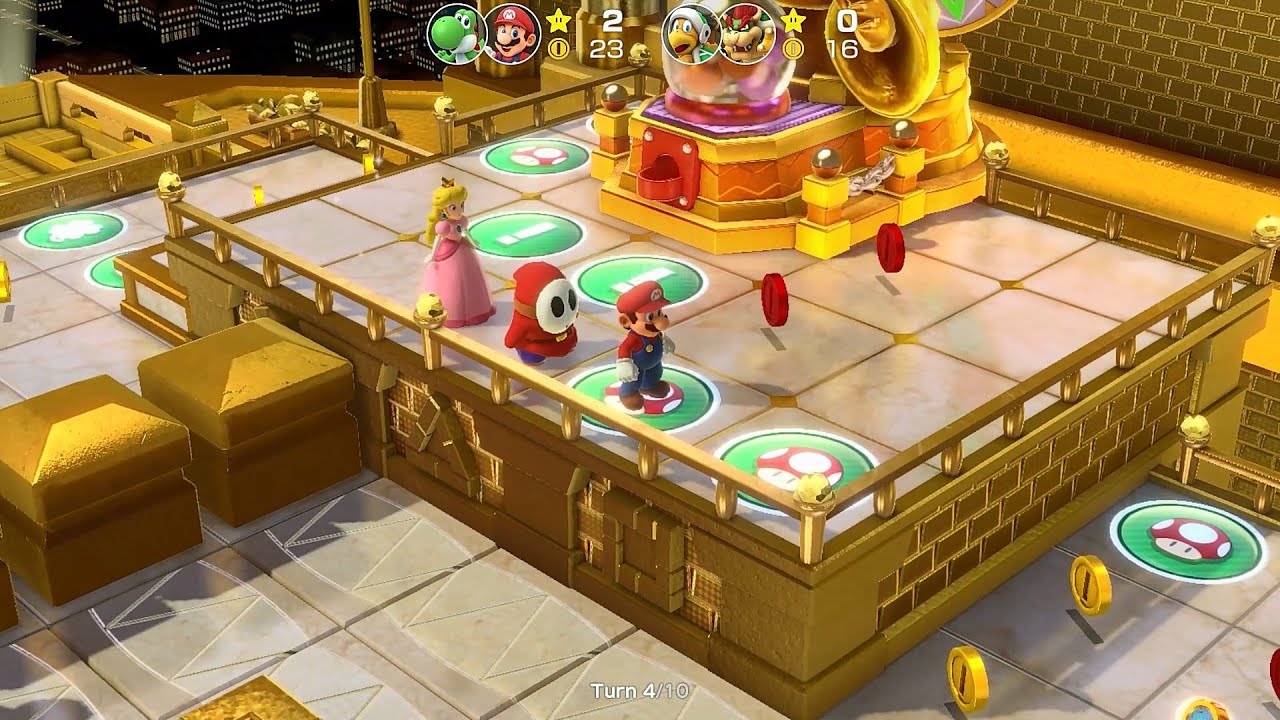 Super Mario Party Partner Party #2696 Tantalizing Tower Toys Yoshi & Mario vs Hammer Bro & Bowser
