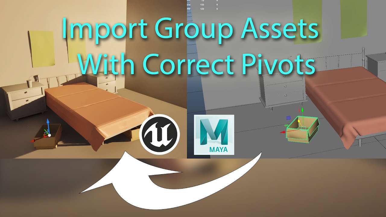 Unreal Engine Tutorial: Import Fbx assets with Correct Pivot Point