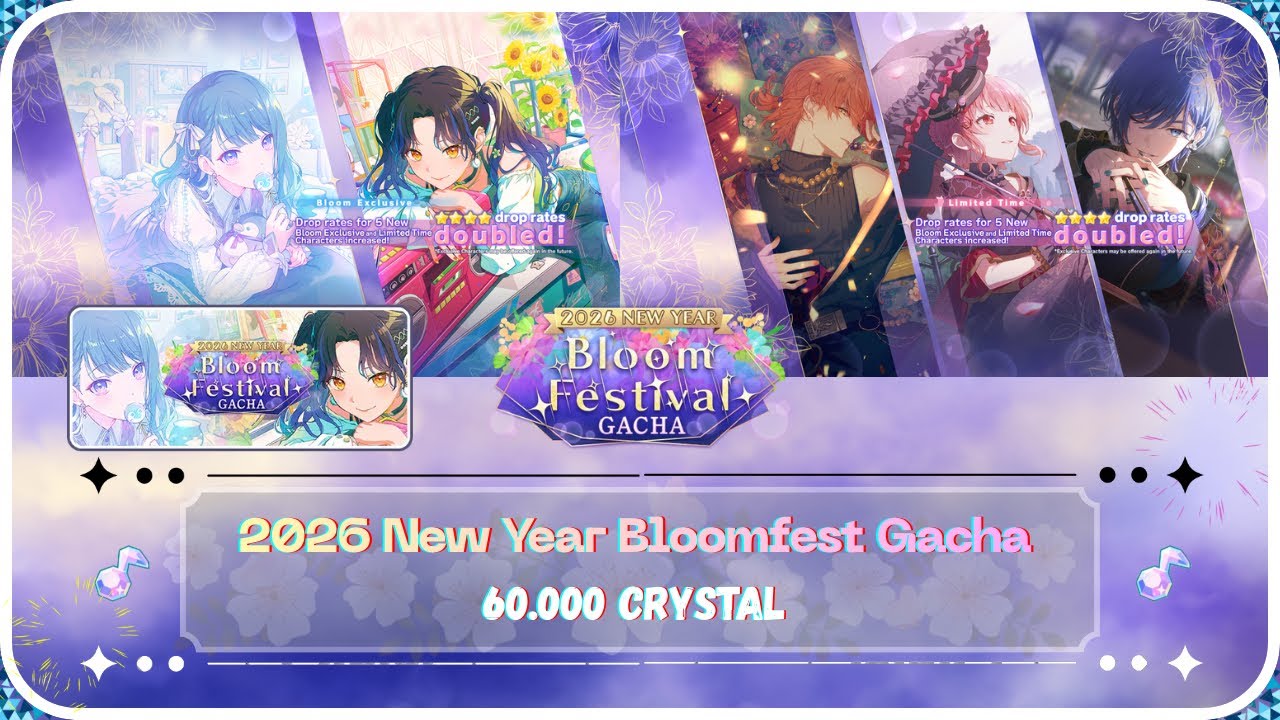 [EN] 200 Pulls on 2026 New Year Bloomfest Gacha | Project Sekai Global 2026 New Year Gacha