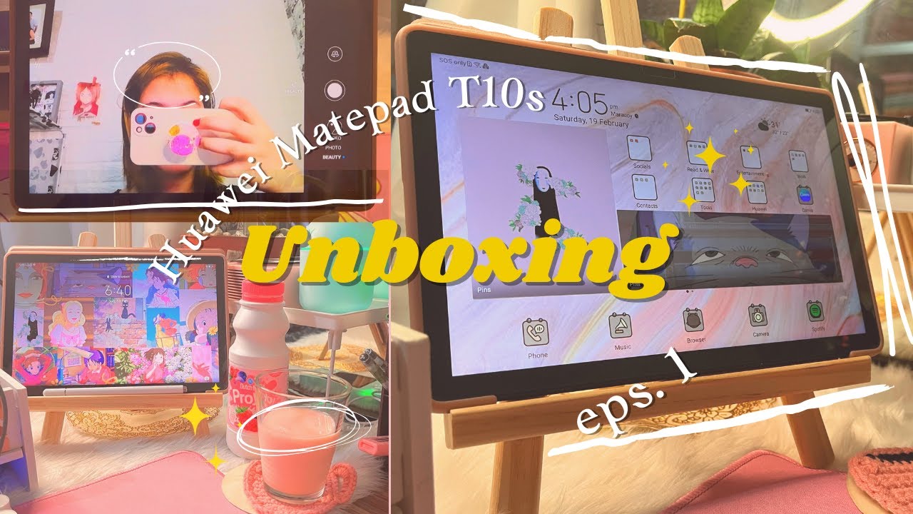 Unboxing Huawei Matepad T10s + accessories✨