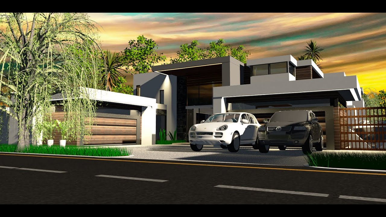 Modern House Design(Sweet Home 3D) speed video x8 No CC
