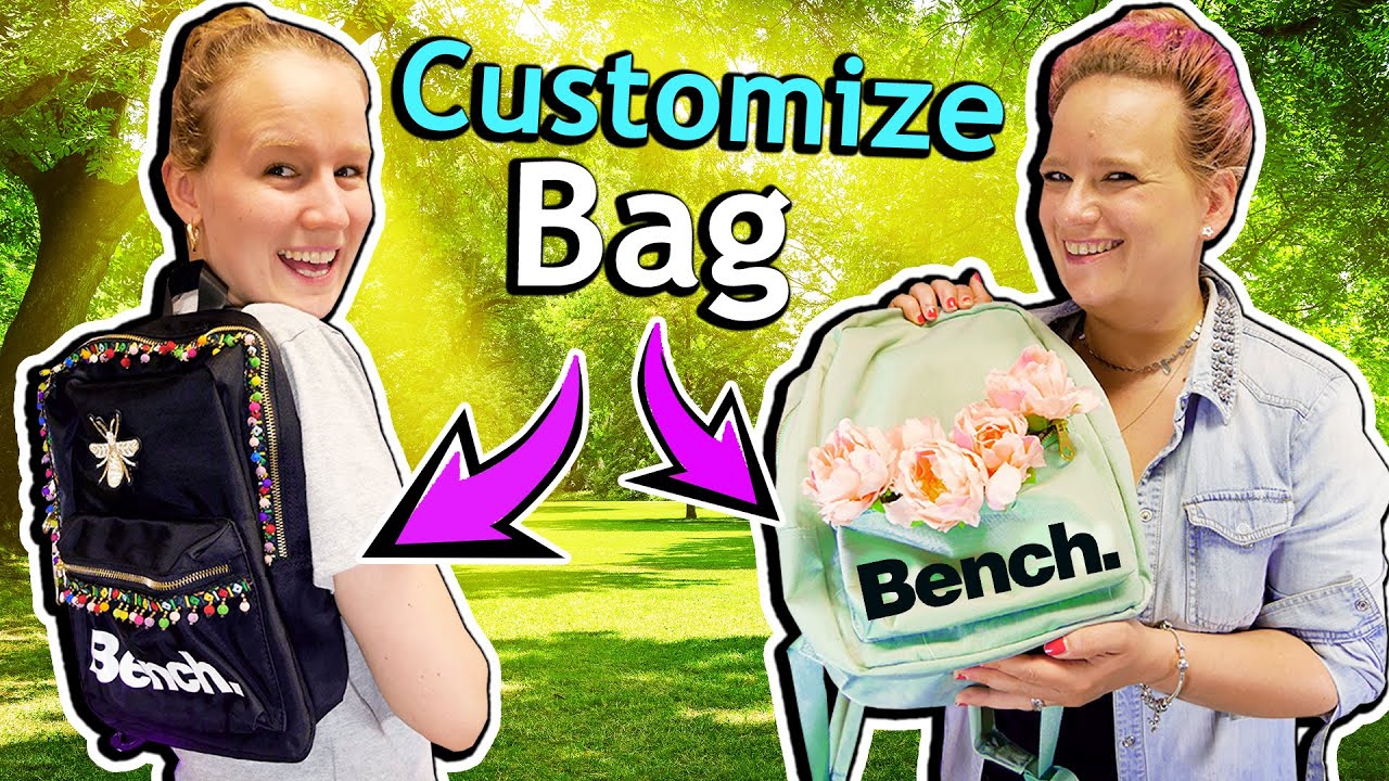CUSTOMIZE CUTE BENCH BACKPACKS Eva & Kathi design new bags | Fashion DIY for summer
