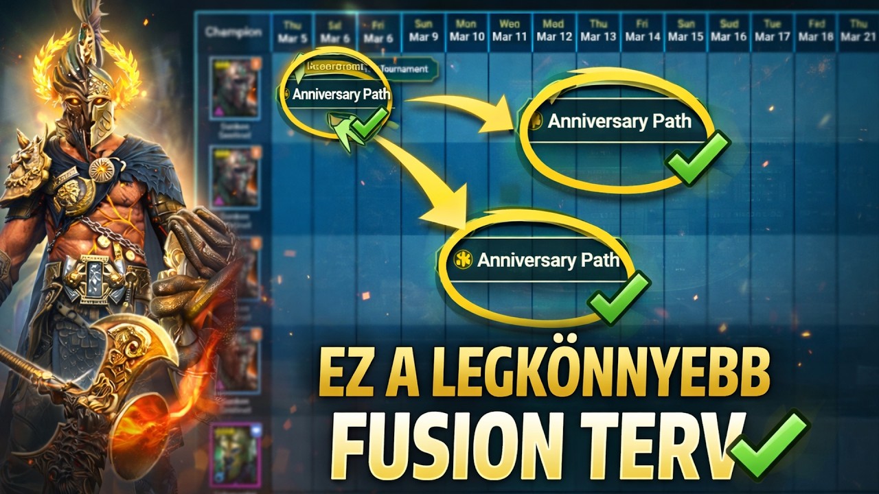 Pelops Fúzió terv Calendar szerint Raid: Shadow Legends magyarul