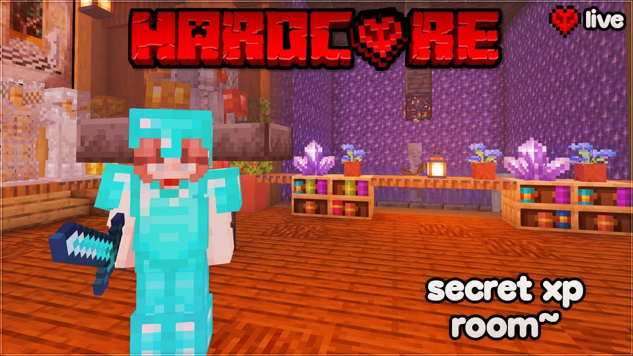 ⭐ the SECRET ROOM project continues🩷 | hardcore minecraft livestream #7 🦋❤️